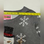 Tipsy Elves  Gray Snowflake Snowman Sweater size L Photo 4