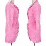 Retrofete Willa Denim Mini Dress Vintage Pink Size Large Stretch Distressed Photo 3