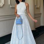 ZARA  maxi sun dress boho crochet belt lace halter flowy summer vacation Photo 10