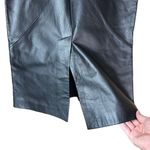 Vintage Bruno Giovanni Black Genuine Leather Midi Skirt Size undefined Photo 7