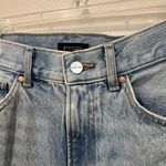 EXPRESS Straight Ankle High Rise Distressed Knees Blue Jeans Size 4 Photo 3