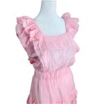 Love Shack Fancy NWT Ivoire Cotton Silk Mini Dress in Pink Blossom Photo 10
