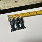 Handcrafted Clay Perhaps? Navy Sailors Brooch Pin Blue Naval Suits Photo 6