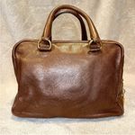 Prada Vitello Shine Leather Bronze Metallic Hand Bag Photo 2