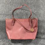 Michael Kors  Charlotte Large Leather Top Zip Tote Bag burgundy Photo 0