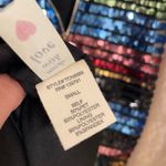 Tea & Cup Multi Sequin Rainbow Striped Sleeveless Midi Dress, Small NWOT Black Photo 6