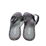 Alegria Double Strap Comfort Sandal Slide Womens 39 Croc Embossed Leather Shoes Photo 4