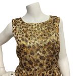 J.Crew Women's Sz 4 Golden Brown Sheath Dress Leopard Print Bow Preppy Casual Photo 5