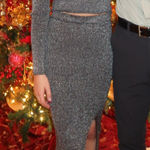 ZARA Metallic Crop Top & skirt set Photo 0