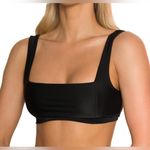 NEW with Tags Vekker LA Black Pole Swim Bikini Tie Square Neck Top and Bottoms Photo 5