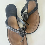 Cole Haan  Women’s Black Gray Leather Thong Sandals Size 9 B Photo 0