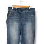 Spanx  Jeans‎ Women Blue Straight Leg Pull On Stretch Denim Comfort Jeans Size L Photo 2