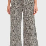 J.Crew Wide-leg cropped pant in leopard-print 100% silk sz. 4 Photo 0