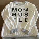 Fantastic Fawn  Women’s White ‘Mom Hustle’ Sweatshirt Photo 0