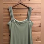 Cider NWT  Size XXLarge Sage Green Square Neck Floral Mesh Overlay Maxi Dress Photo 3