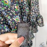 Tory Burch Printed Ruffle Dress Navy Soleil Photo 6