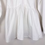 Rejina Pyo White Long Sleeve Ruched Collared Shirt Dress Cotton Size US 4 Photo 6