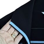 Misook EUC  Open Front Sweater Black Sky Blue Size XL Photo 2