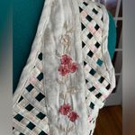Vintage linen beaded embroidered vest Tan Photo 1