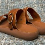 Ancient Greek Sandals Women's Preveza Comfort Leather Slip On Sandals in All Tan Size 5 Photo 4
