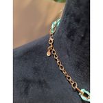 Women's Statement Chunky Bib Necklace With Blue Beads And Rectangular Gemstones Photo 5