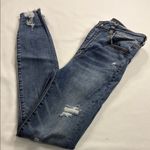 American Eagle Outfitters Medium Blue Ripped Skinny Jeans Photo 1