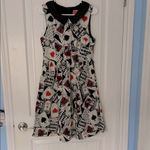 Modcloth Black and Red Card Motif Dress Photo 1