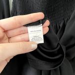 Rebellion black knee length shirred dress off the shoulder sleeves women size M Photo 5