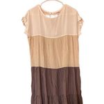 Color block baby doll dress. Beige. Medium. NWT Brown Photo 1