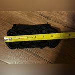 Small Elegant Black Basket Clutch with Rings Handmade in Crochet Photo 3