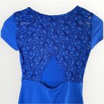 Talula ARITZIA Lace Open Back Bodycon Mini Dress in Electric Blue, Small Photo 2
