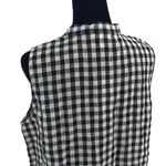 Eileen Fisher  Womens Gingham Organic‎ Linen Sleeveless Tunic Black Small NWT Photo 7