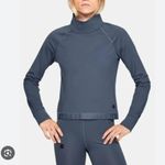Under Armour Steel Blue Rush ColdGear Long Sleeve Mock Neck Zip Back Size Small Photo 9