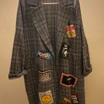 Forever 21 Long Plaid Trench Coat Photo 0