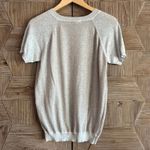 Pleione Womens Gray Knit Top Short Sleeve Size S Shimmer Photo 2