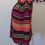Studio Works  colorful striped shaggy button down cardigan sweater Photo 3