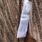 Mac Duggal  Long Sleeve Beaded Column Gown Dress Mocha Size 4 Photo 12