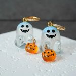 Boutique Ghost and Pumpkin Halloween Earrings Photo 0