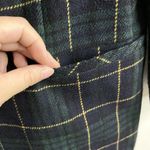 White Stag Vintage  Wool Blend Green & Navy Plaid Blazer Jacket Women's Size 12 Photo 2