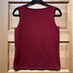 Nordstrom VTG Womens Red Beaded Wool Blend Knit Tank Top Small Christmas Holiday Photo 1