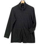 Eileen Fisher  Black Zip Up Jacket Lightweight Cotton Stretch Women’s sz large‎ Photo 1