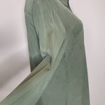 Merona  Army Green Shirt Dress Sz Medium  Button Front Photo 11