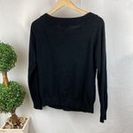 Ralph Lauren  Black Knit Long Sleeve Buckle Accent Crew Neck Sweater L Photo 1