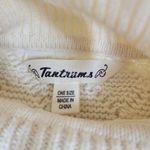 Tantrums Womens Vest One Size Ivory Wool Blend Cross Hatch Turtleneck Knit Photo 1