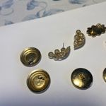 Lot Of 4 Pretty Gold Tone Women’s Costume Earrings Pierced Photo 10