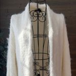 EXPRESS long white fuzzy cardigan Photo 1