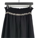 Johnny Was NWT Embroidered Linen Midi Skirt Black Cream XL Photo 9