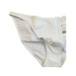 ANDIE NWT  Swim Demi Moore The Tropez Bottom Mid Rise Med Coverage L White #2981 Photo 2