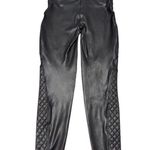 Spanx Quilted Faux Leather Leggings Black Womens Medium Moto Biker Bikercore Photo 1