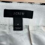 J.Crew Blurred Ikat Pleated Mini Skirt in Black White‎ Zipper Back, Size 4 Photo 3
